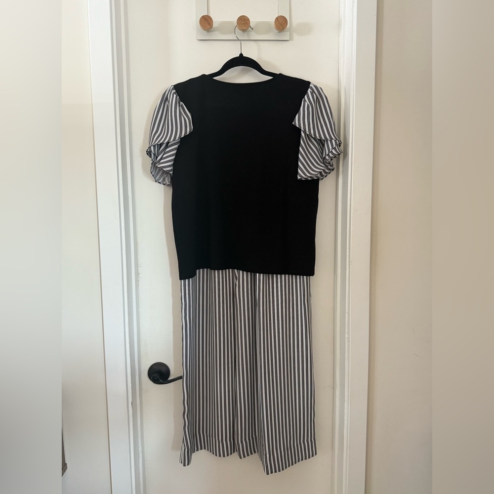 Vince Camuto Striped Crop Top and Pants Set